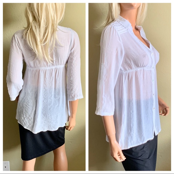 JUICY & SPICY Boho White Tunic Top - Picture 2 of 8